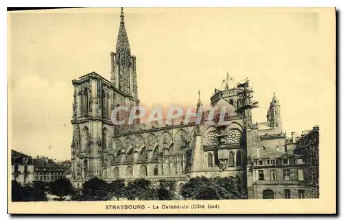 Ansichtskarte AK Strasbourg la cathedrale cote sud