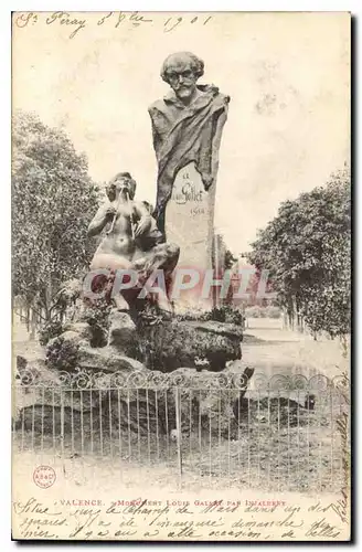 Cartes postales Valence Monument Louis Gallet par Injalbert