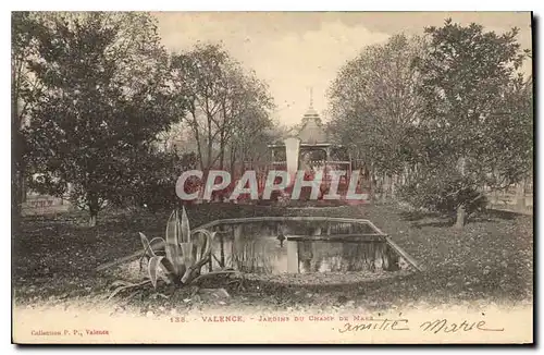 Cartes postales Valence jardin du Champ de Mars