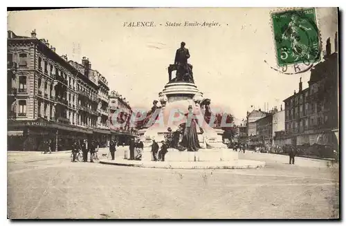 Cartes postales Valence statue Emile Augier