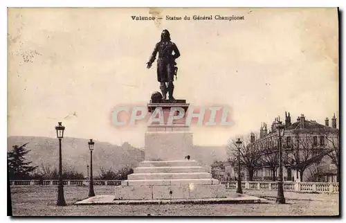 Cartes postales Valence statue du generale Championet
