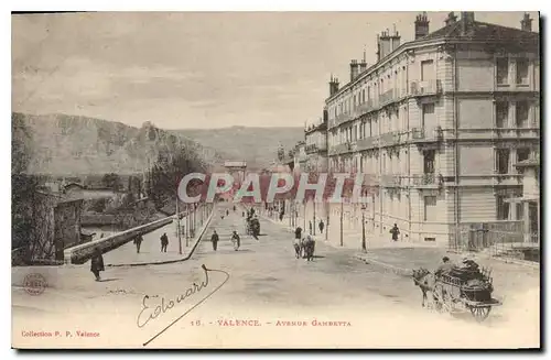 Cartes postales Valence Avenue Gambetta