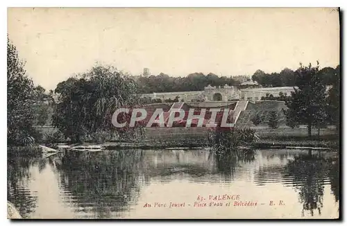 Cartes postales Valence Au parc Jouvet piece d'eau et belvedere