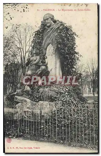 Cartes postales Valence Le monument de Louis Gallet