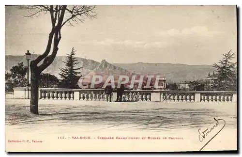 Cartes postales Valence Terrasse Championnet et Ruines de Crussol