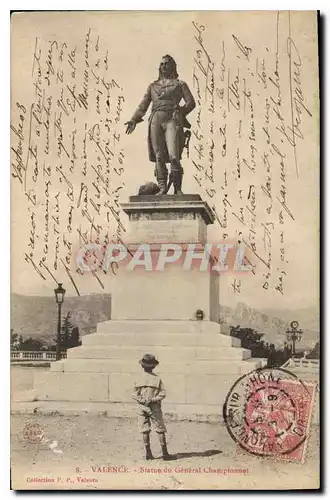 Cartes postales Valence Statue du General Championnet
