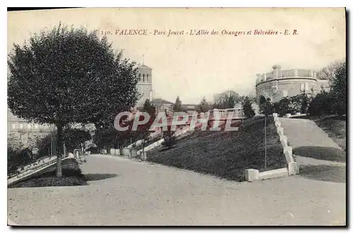 Cartes postales Valence Parc Jouvet L'Allee des Orangers et Belvedere