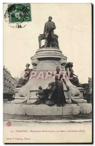 Cartes postales Valence Monument Emile Augier