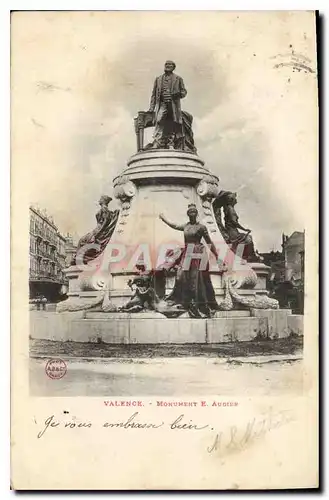 Cartes postales Valence Monument Emile Augier