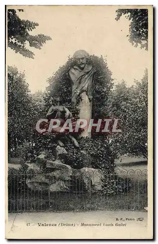 Cartes postales Valence Drome Monument Louis Gallet