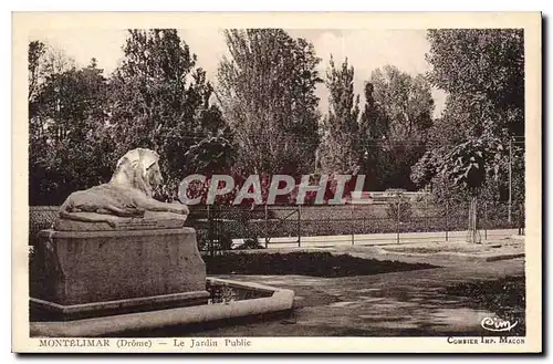 Ansichtskarte AK Montelimar Drome Le Jardin Public Lion