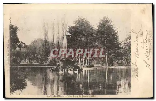 Ansichtskarte AK Montelimar Piece d'eau du Jardin public