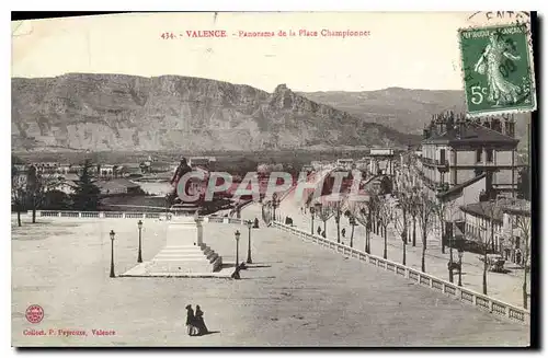 Cartes postales Valence Panorama de la place Championnet