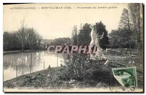 Cartes postales La Drome Illustree Montelimar panorama du jardin public