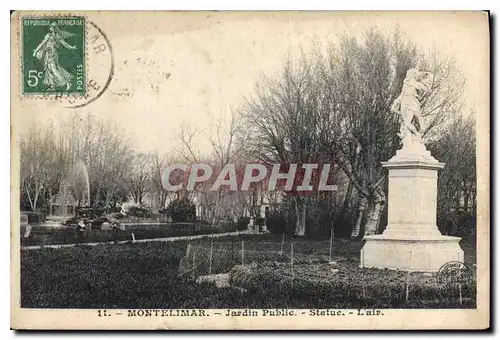 Cartes postales Montelimar jardin public statue l'Air