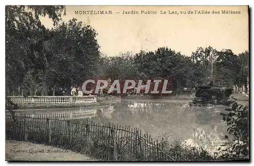 Ansichtskarte AK Montelimar jardin public le lac vu de l'Allee des Melezes