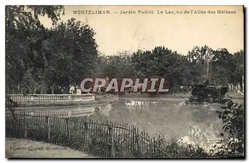 Cartes postales Montelimar jardin public le lac vu de l'Allee des Melezes