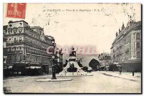 Cartes postales Valence place de la Republique