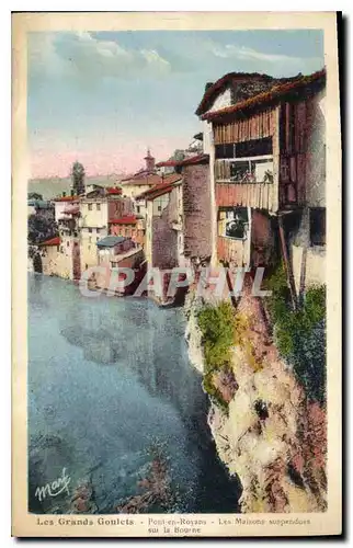 Cartes postales Les grands Goulets pont en Royans les maisons suspendues sur la Bourne