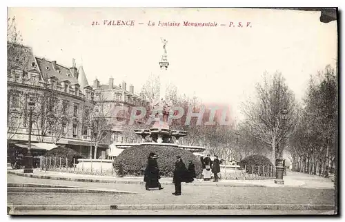 Cartes postales Valence le Fontaine Monumentale