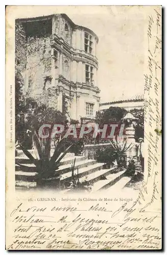 Cartes postales Grignan interieur du chateau de Mme de Sevigne
