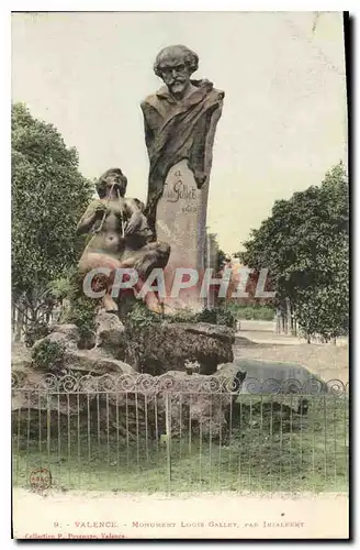 Cartes postales valence Monument Louis gallet par Injalbert