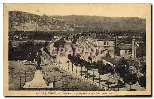 Cartes postales Valence l'Avenue gambetta et Crussol