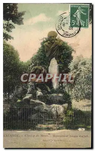 Cartes postales Valence Champ de Mars Monument Louis Gallet