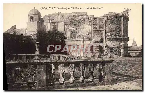 Cartes postales Grignan Drome chateau Cour d'honneur
