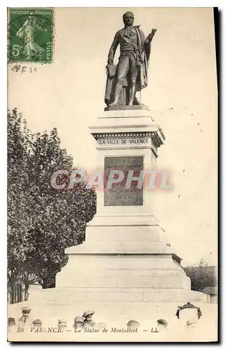 Cartes postales Valence la statue de Montalivet