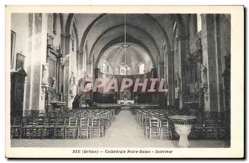 Cartes postales Die Drome cathedrale Notre Dame interieur