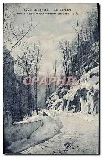 Cartes postales Dauphine le Vercors Route des Grands Goulets Hiver