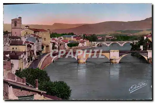 Moderne Karte Romans Drome vue sur les Ponts