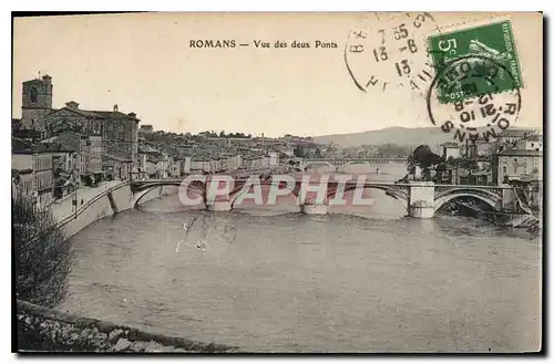 Cartes postales Romans vue des deux Ponts