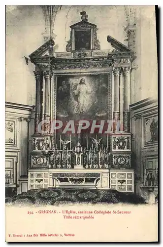 Cartes postales Grignan l'Eglise ancienne Collegiale St Sauveur Toile Remarquable