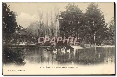 Cartes postales Montelimar Piece d'eau du jardin public