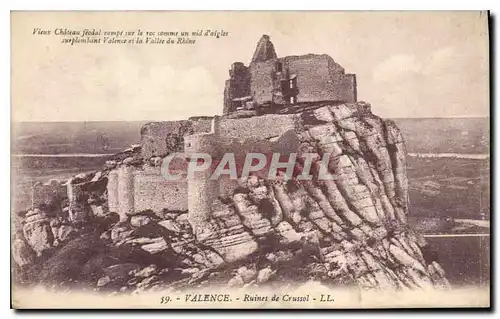 Cartes postales Valence Ruines de Crussol