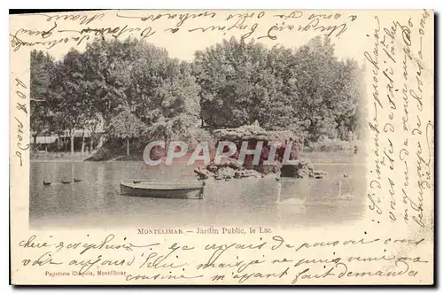 Cartes postales Montelimar jardin public le lac