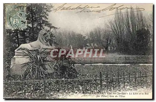 Ansichtskarte AK Montelimar Vue des Jardins Le lion et le Rat