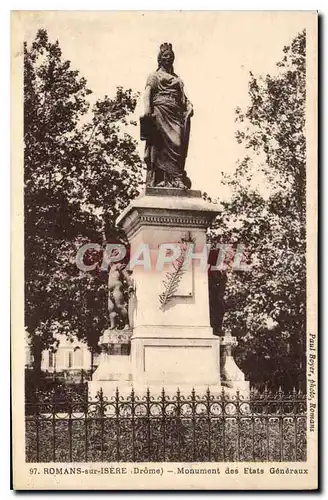 Cartes postales Romans sur Isere Drome Monument des Etats Generaux