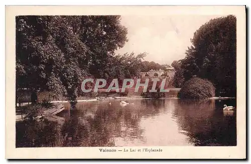 Cartes postales valence le lac et eaplanade