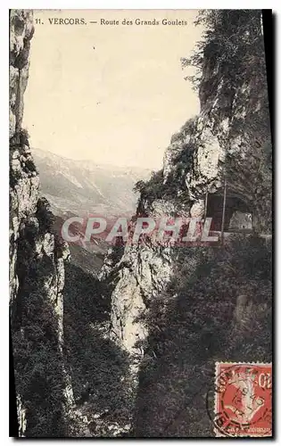 Cartes postales vercors route des grands goulets