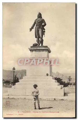 Cartes postales valence statue du general championnet