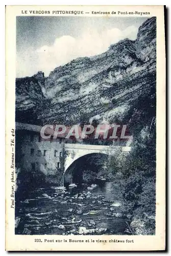 Cartes postales pont sur la bourne el le vieux chateau fort