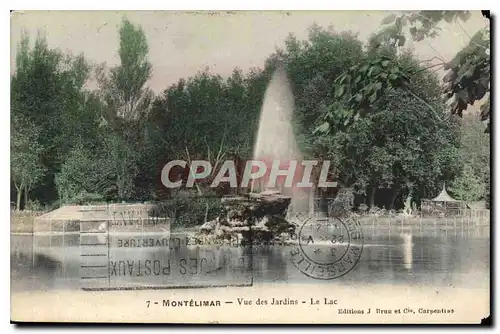 Cartes postales montelimar vue des jardins le lac editions brun et cis car