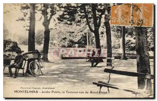 Ansichtskarte AK Montelimar jardin public la terrasse vue du rond point