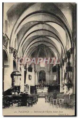 Cartes postales Valence interieur de eglise saint jean cleche e.s.