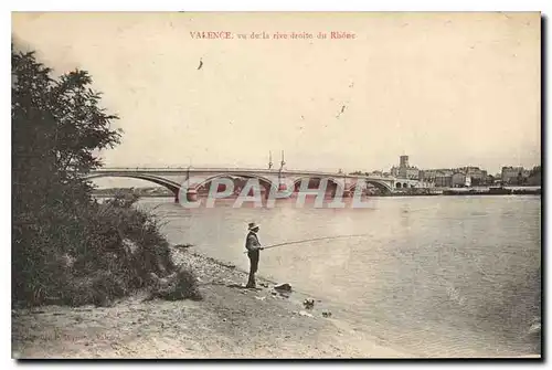 Cartes postales Valence vu de la rive droite du rhone