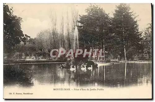 Ansichtskarte AK Montelimar piece d'eau du jardin public