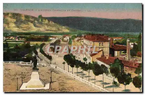 Cartes postales Valence l'avenue gannetta et crussol ll